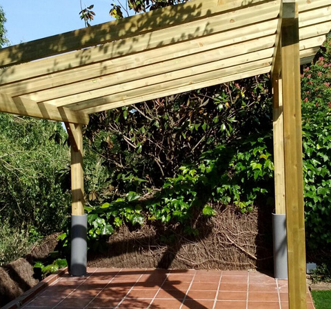 .Realización de pérgola.